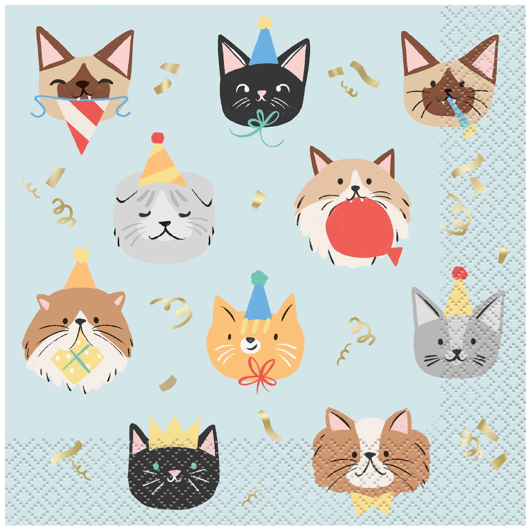Pawty Animals Cat Luncheon Napkins, 16ct - Foil Stamping