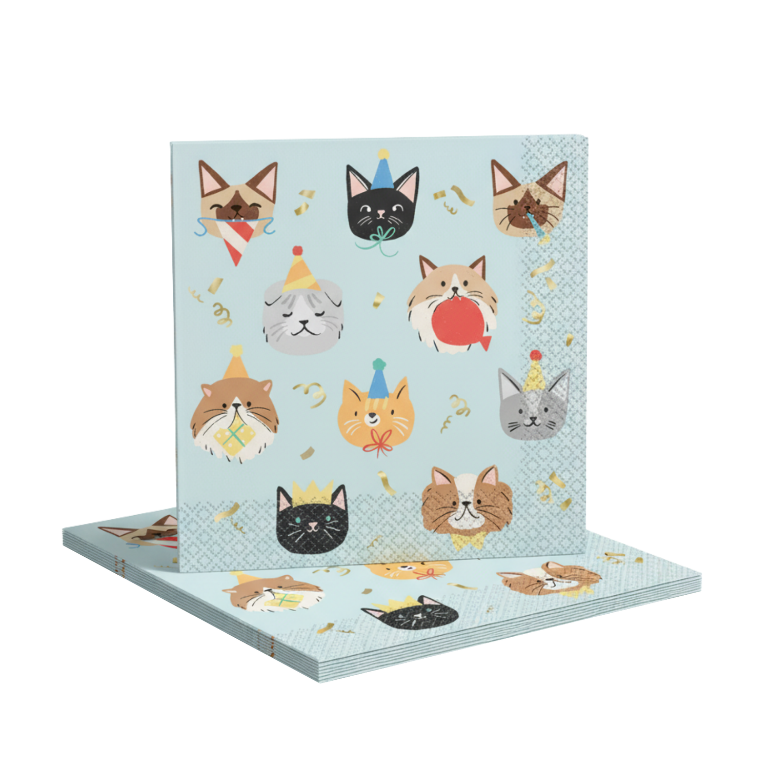 Pawty Animals Cat Luncheon Napkins, 16ct - Foil Stamping