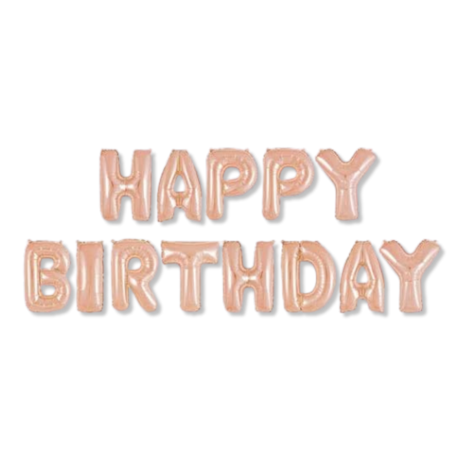 Rose Gold Happy Birthday Foil Letter Balloon Banner Kit, 14"