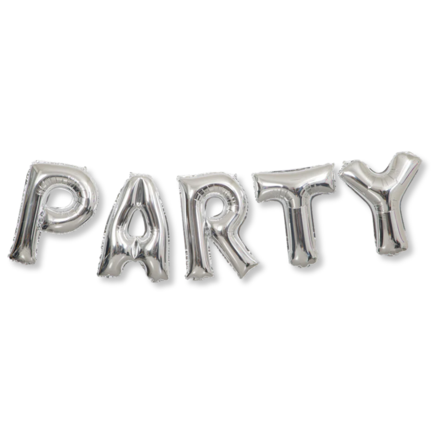 Silver Party Foil Letter Balloon Banner Kit, 14"