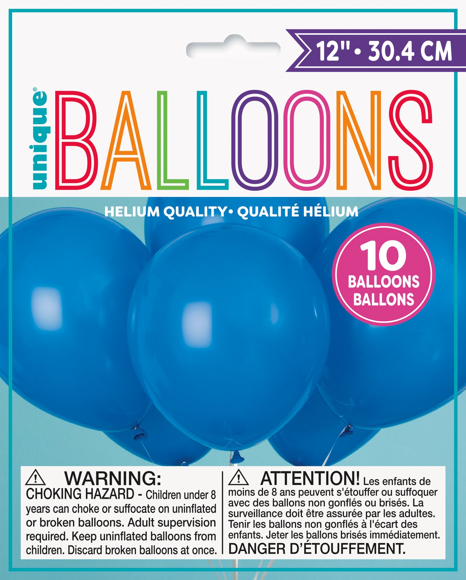 12" Latex Balloons, 10ct - Royal Blue - Image 2