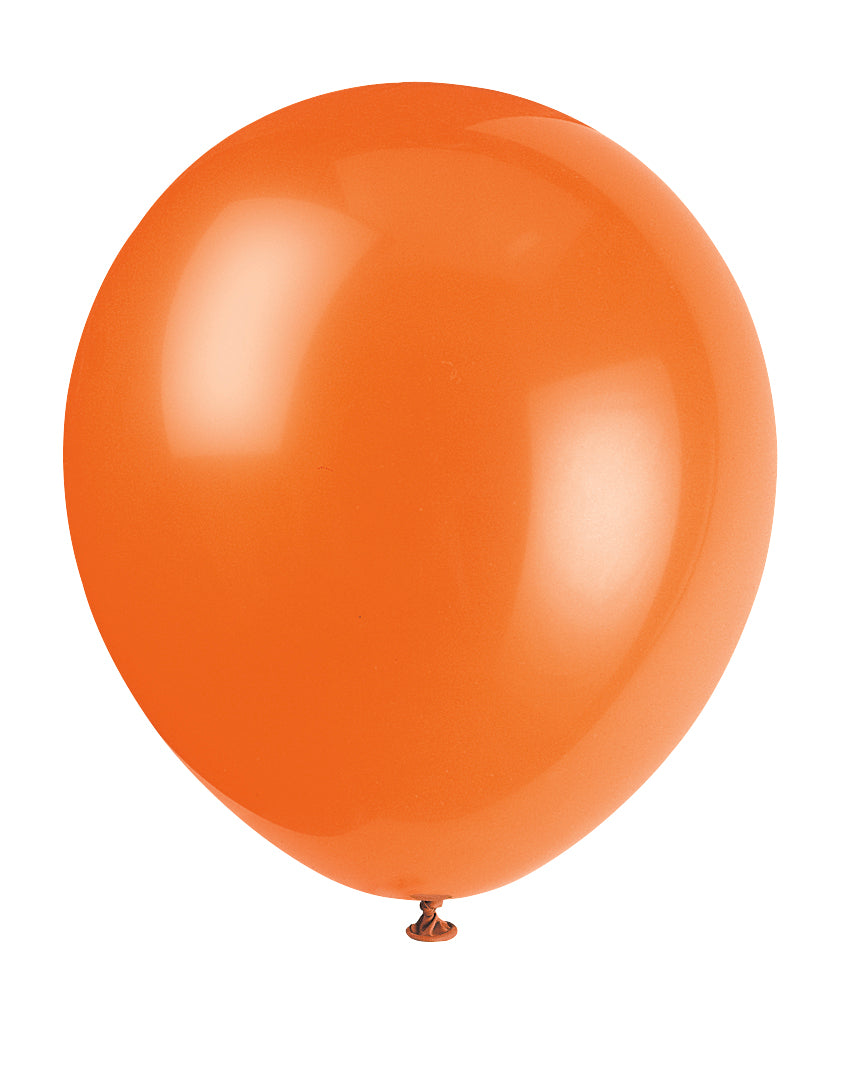 12" Latex Balloons, 10ct - Pumpkin Orange - Image 3