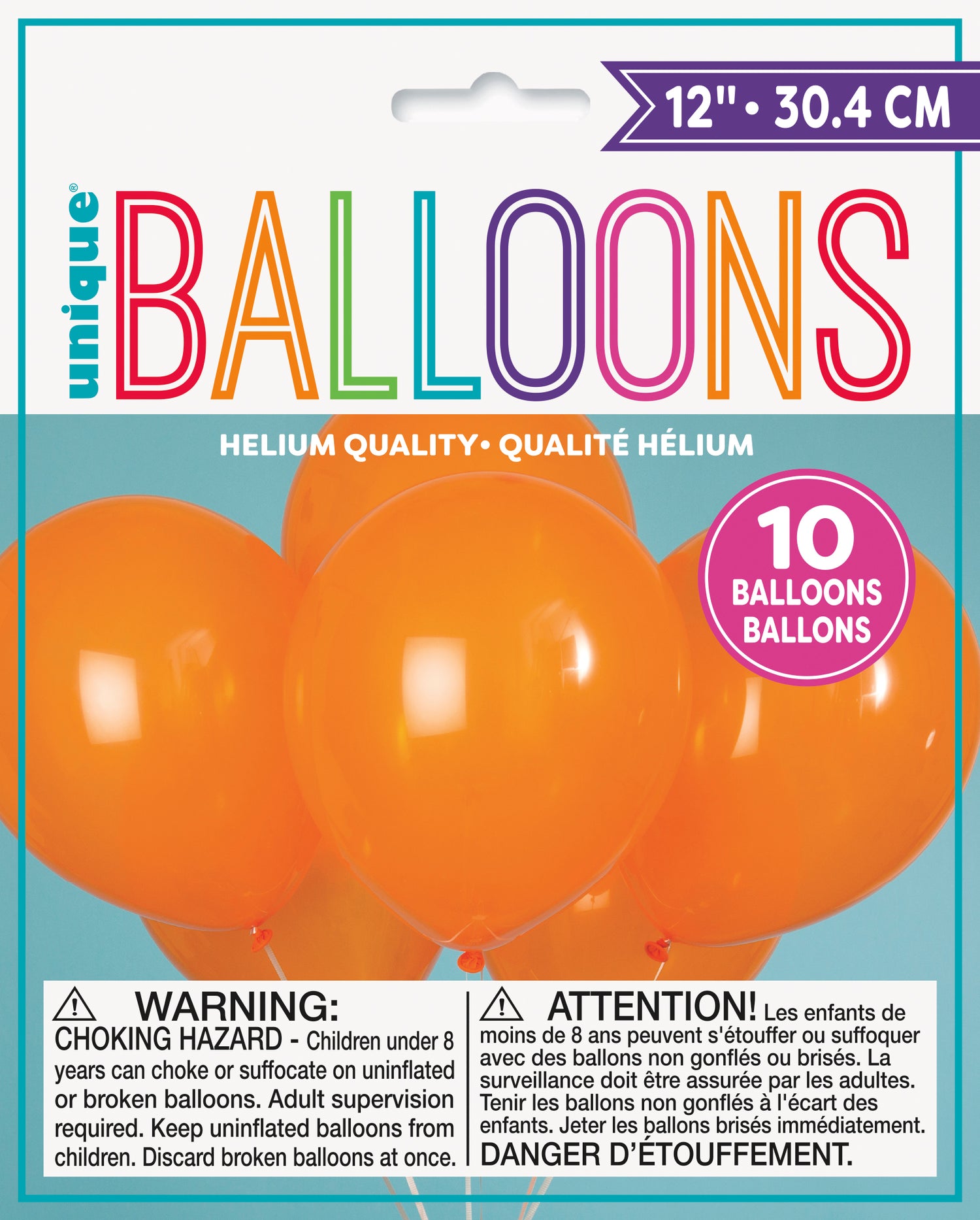 12" Latex Balloons, 10ct - Pumpkin Orange - Image 2