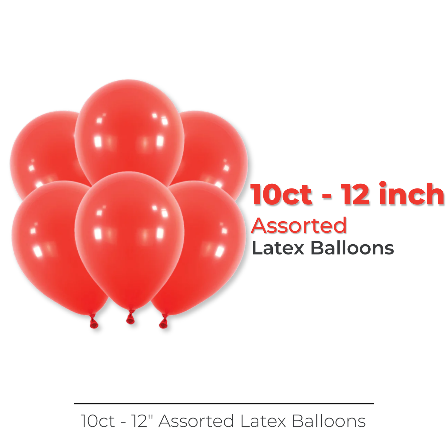 12" Latex Balloons, 10ct - Assorted