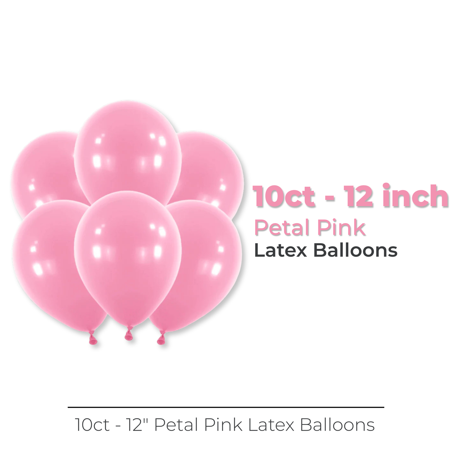12" Latex Balloons, 10ct - Petal Pink