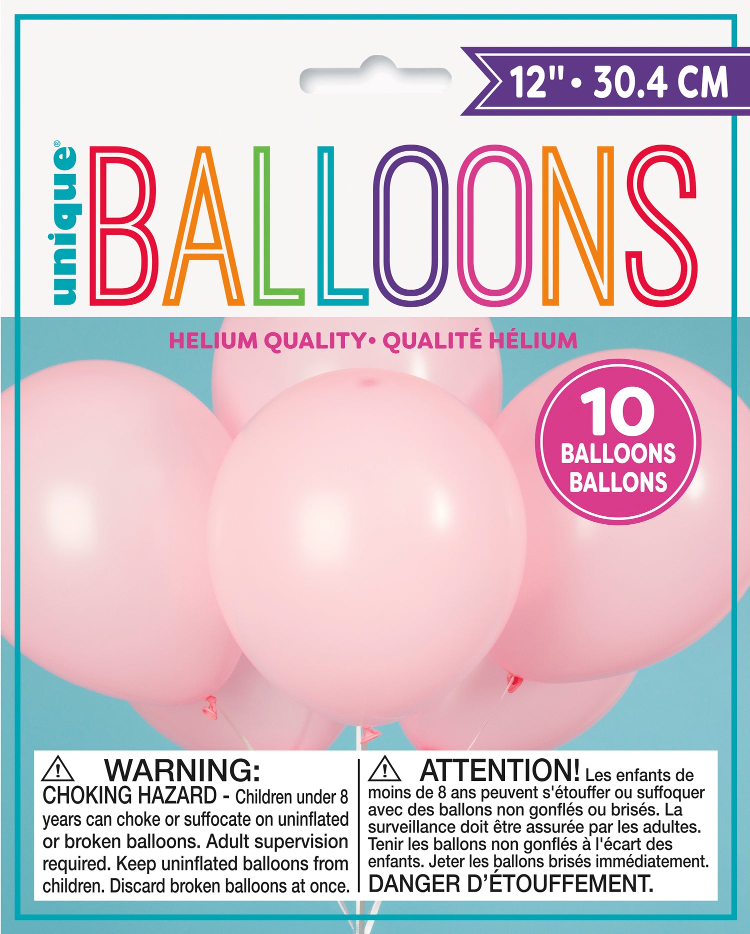 12" Latex Balloons, 10ct - Petal Pink - Image 2