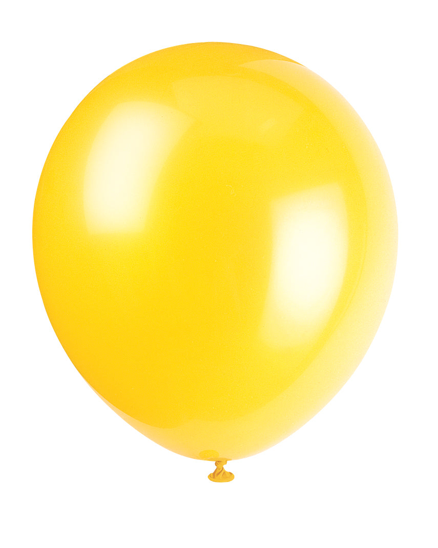 12" Latex Balloons, 10ct - Yellow