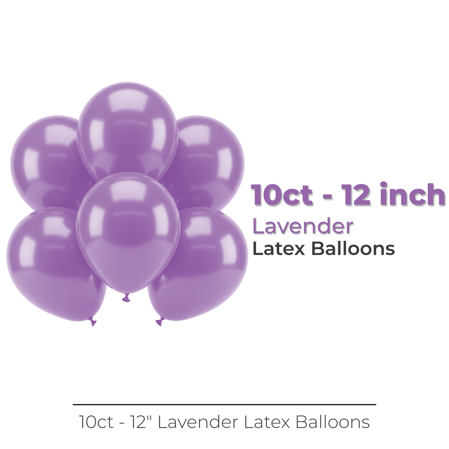12" Latex Balloons, 10ct - Lavender