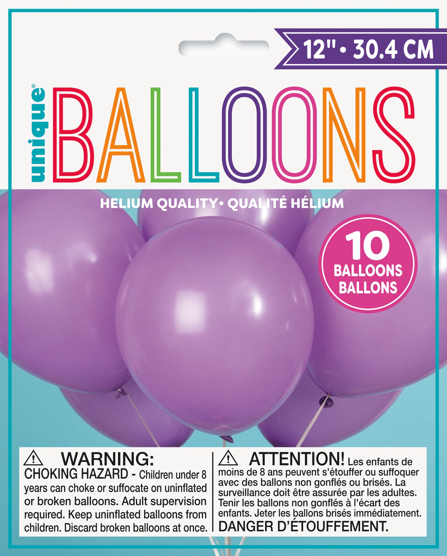 12" Latex Balloons, 10ct - Lavender - Image 2