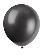 12" Latex Balloons, 10ct - Jet Black