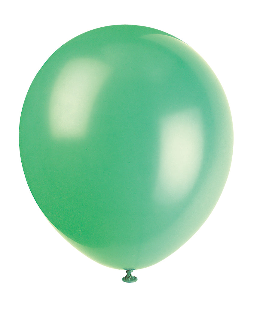 12" Latex Balloons, 10ct - Emerald Green