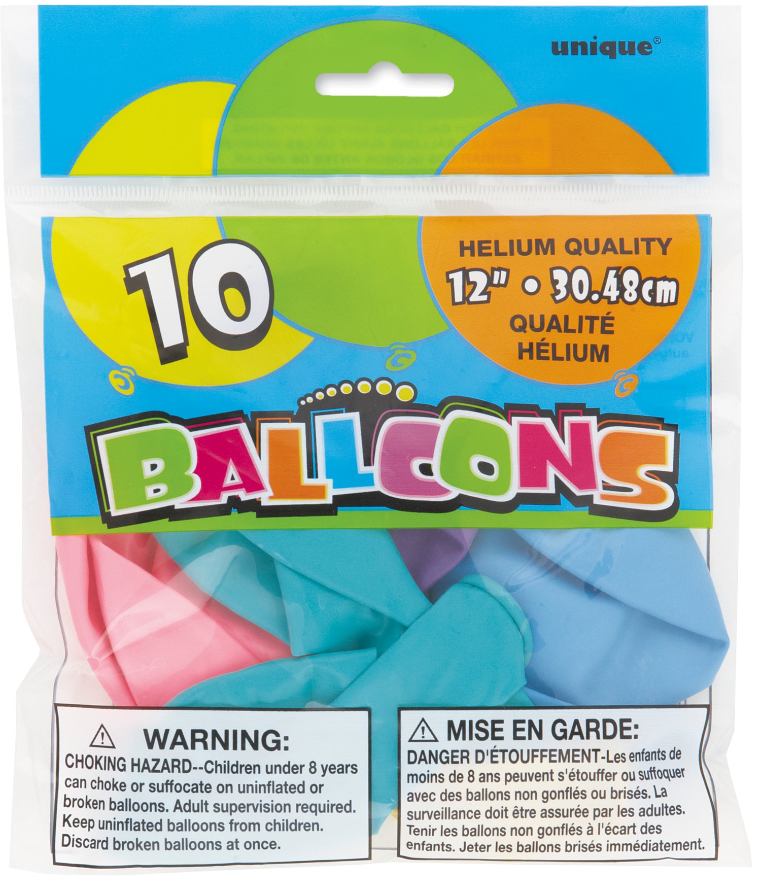 12" Latex Balloons, 10ct - Assorted Pastel