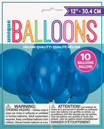 12" Latex Balloons, 10ct - Twilight Blue - Image 2