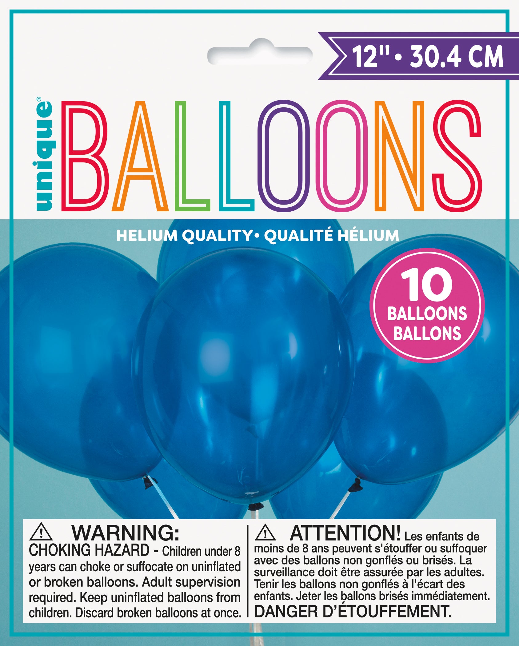 12" Latex Balloons, 10ct - Twilight Blue - Image 2