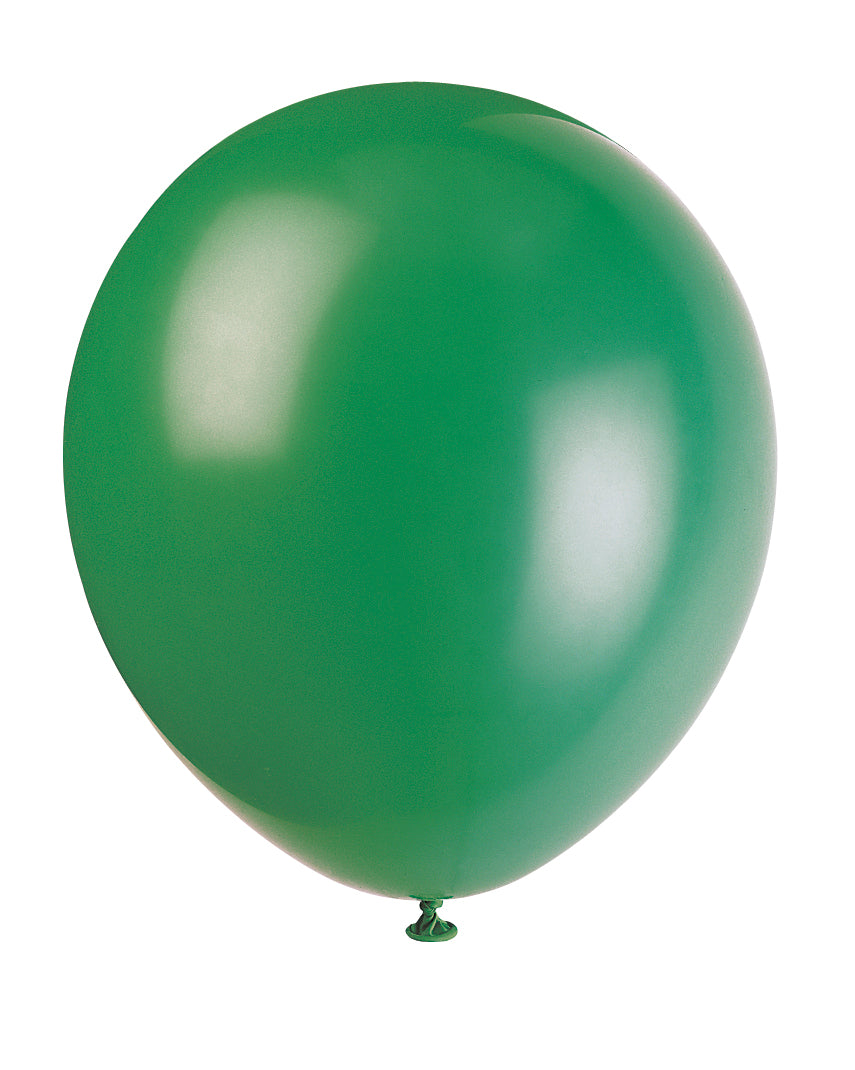 12" Latex Balloons, 10ct - Forest Green