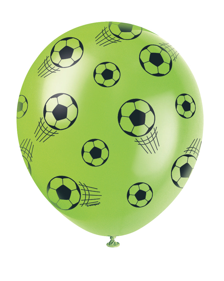 3D Soccer 12" Latex Balloons, 5ct - Image 2
