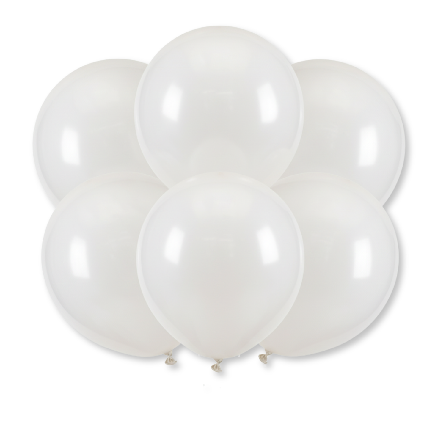 36" Latex Balloons, 6ct - Linen White