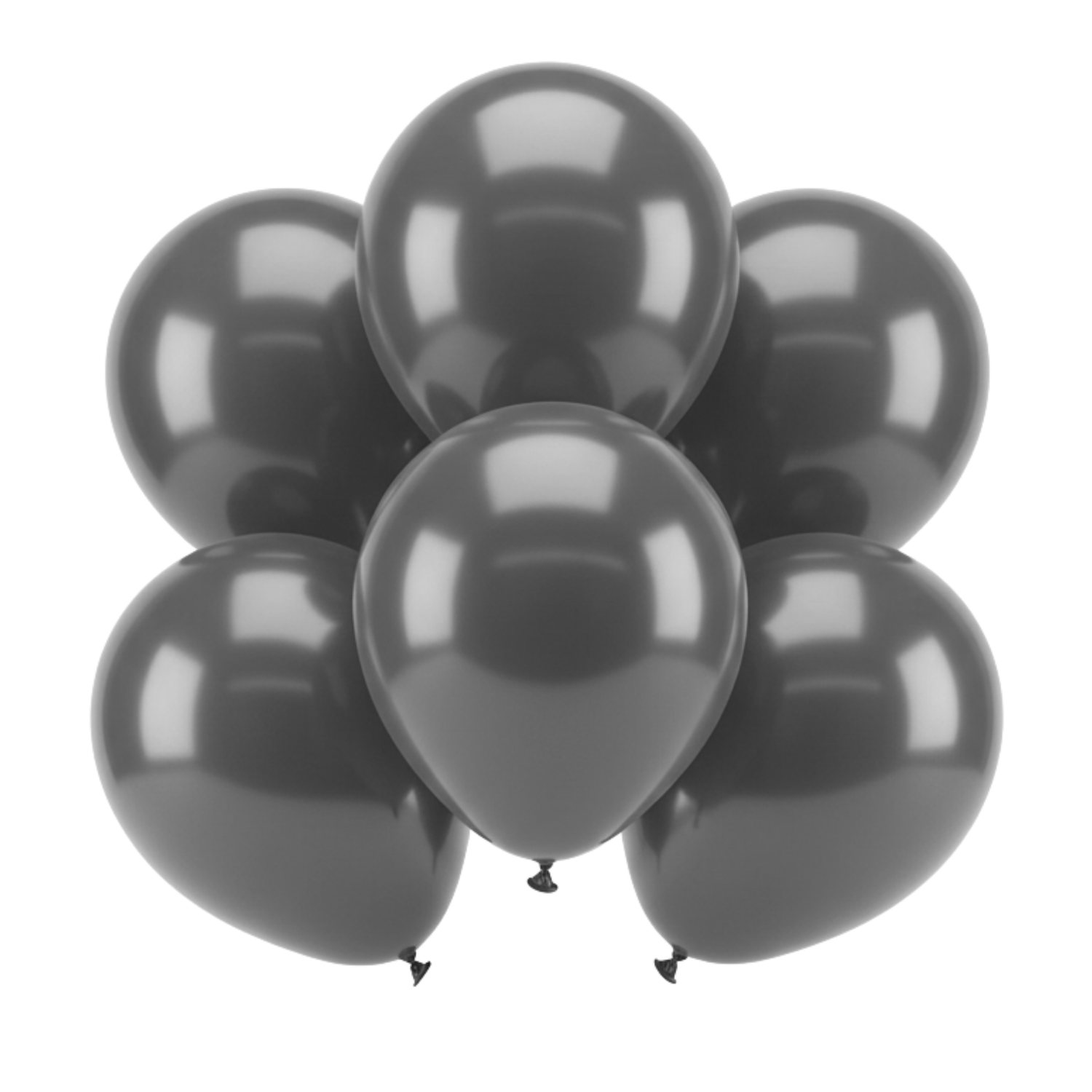 36" Latex Balloons, 6ct - Phantom Black