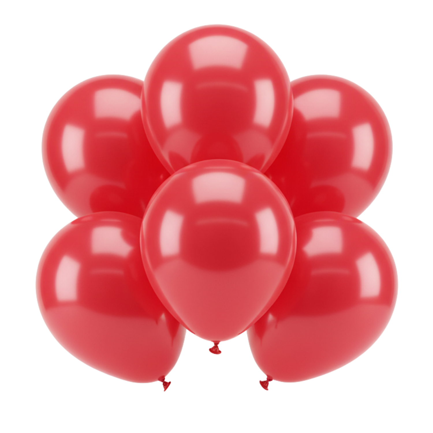 36" Latex Balloons, 6ct - Scarlet Red