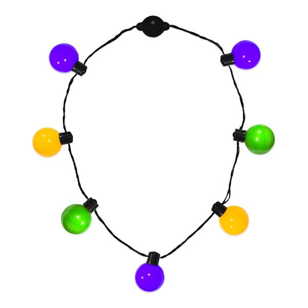 LED Mardi Gras Ball Necklace