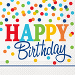 Rainbow Polka Dots Luncheon Napkins, 16ct