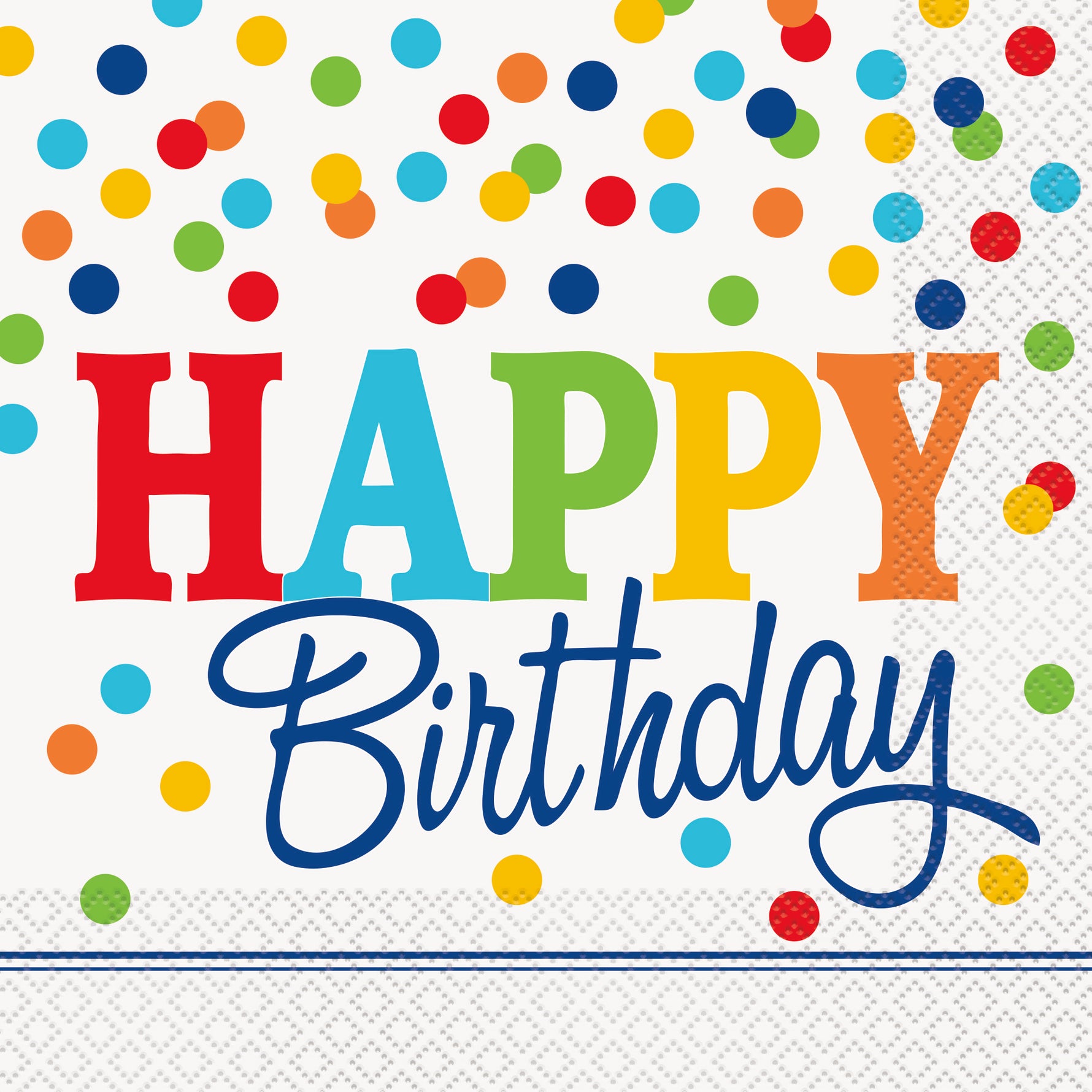 Rainbow Polka Dots Luncheon Napkins, 16ct