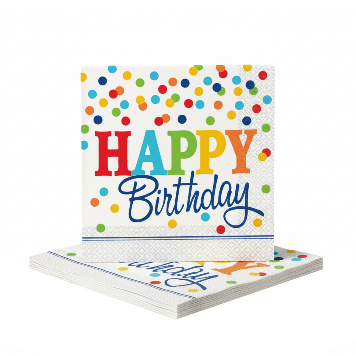 Rainbow Polka Dots Luncheon Napkins, 16ct