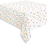 Rainbow Polka Dots Rectangular Plastic Table Cover, 54" x 84" - Image 3
