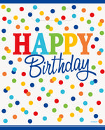 Rainbow Polka Dots Loot Bags, 8ct