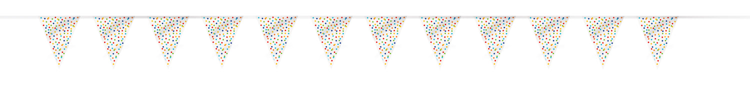 Rainbow Polka Dots Flag Banner, 12 Ft - Image 3