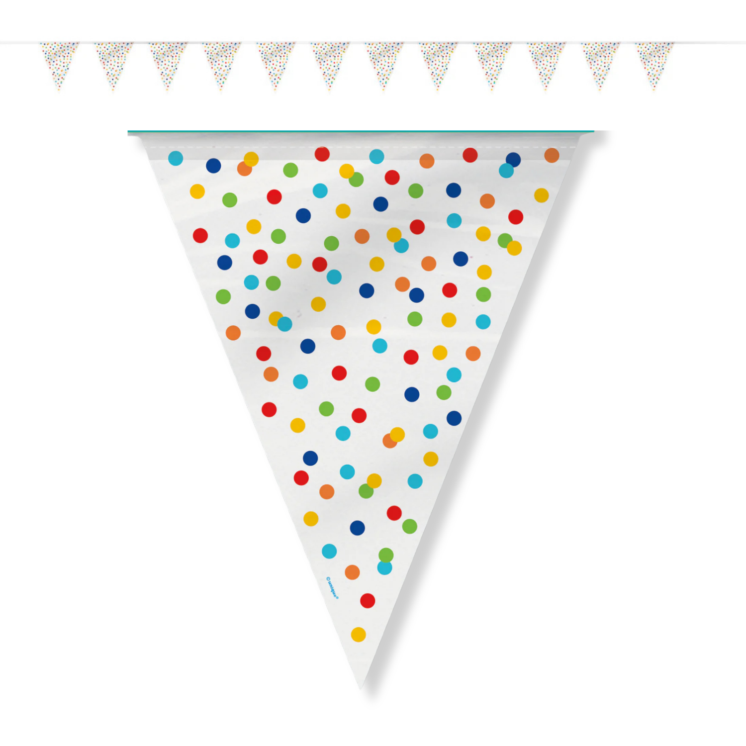 Rainbow Polka Dots Flag Banner, 12 Ft