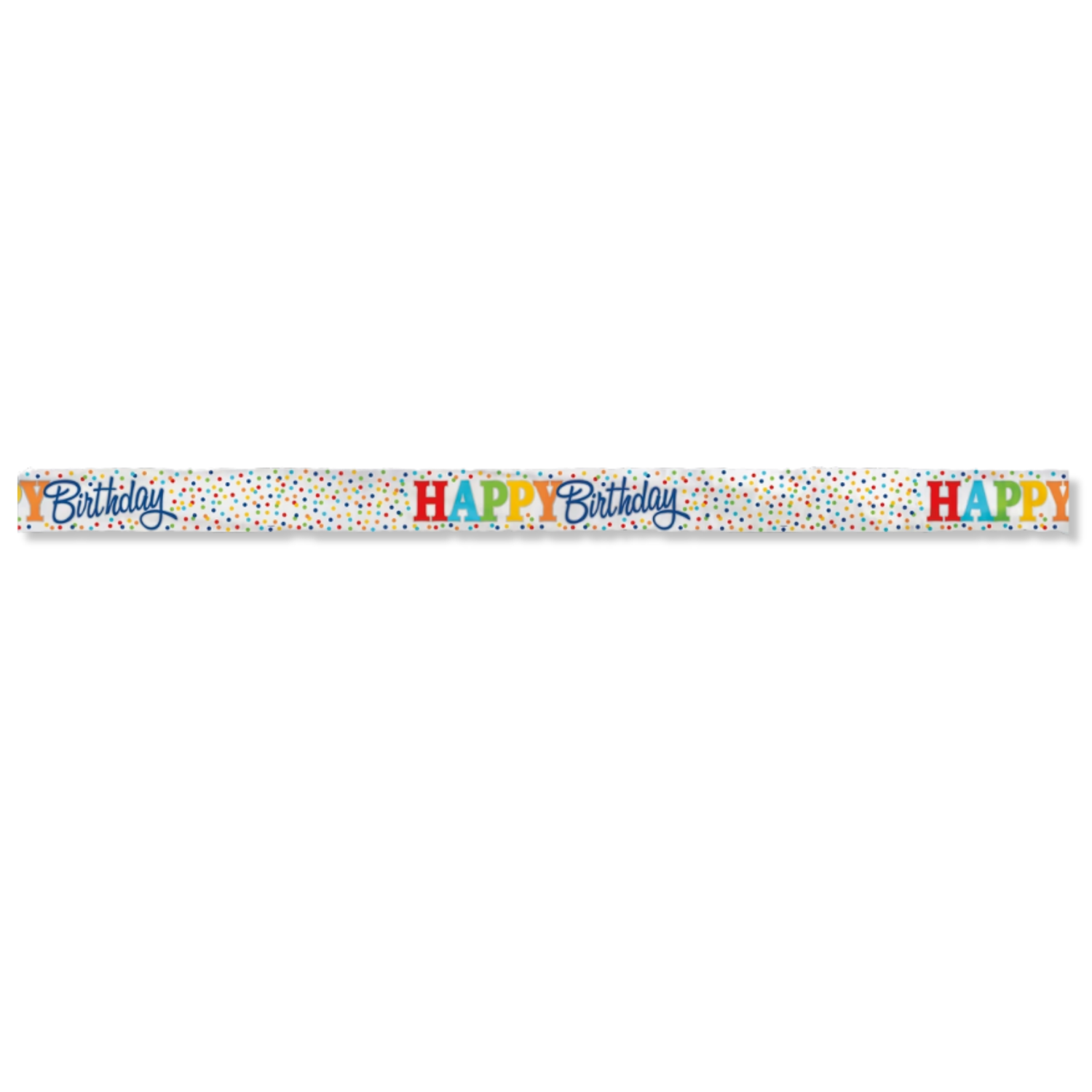 Foil Rainbow Polka Dots Banner, 12 ft