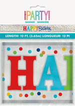 Foil Rainbow Polka Dots Banner, 12 ft - Image 2