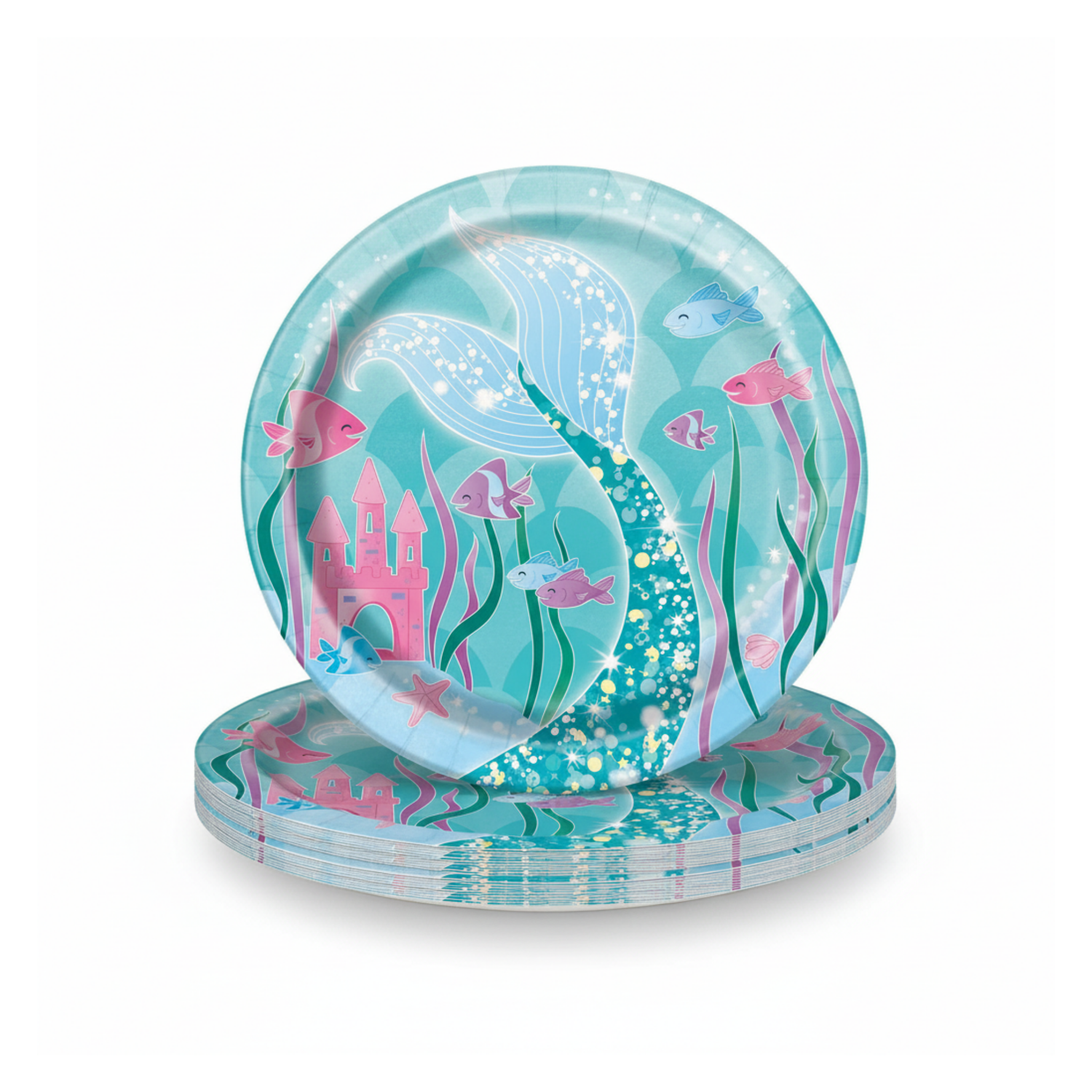 Mermaid Round 7" Dessert Plates, 8ct