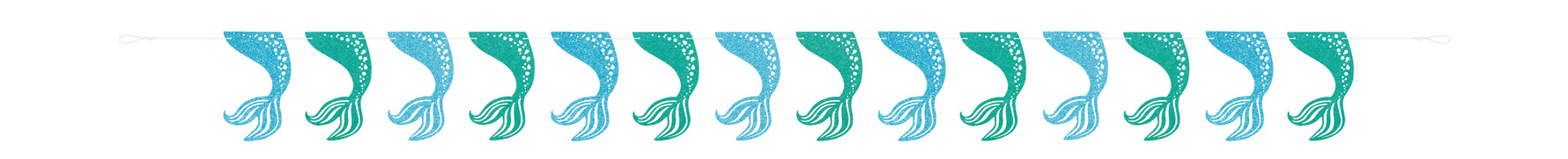 Mermaid Glitter Garland, 9 ft