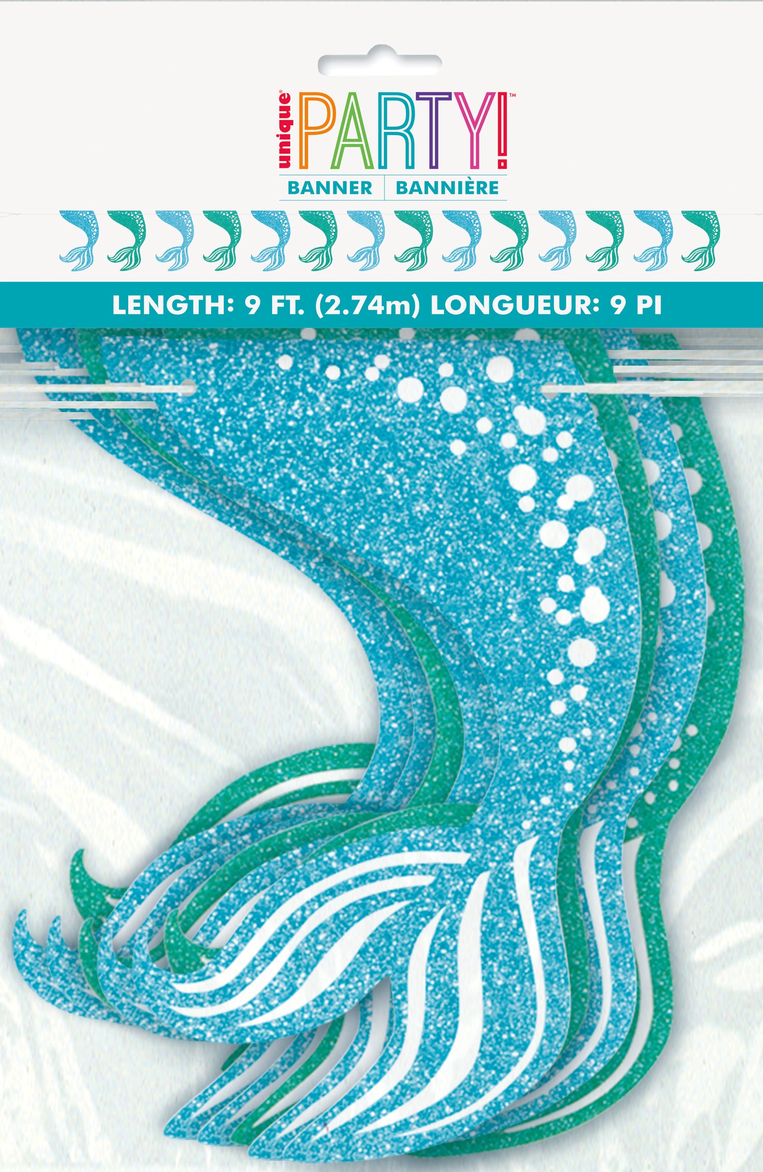 Mermaid Glitter Garland, 9 ft - Image 2