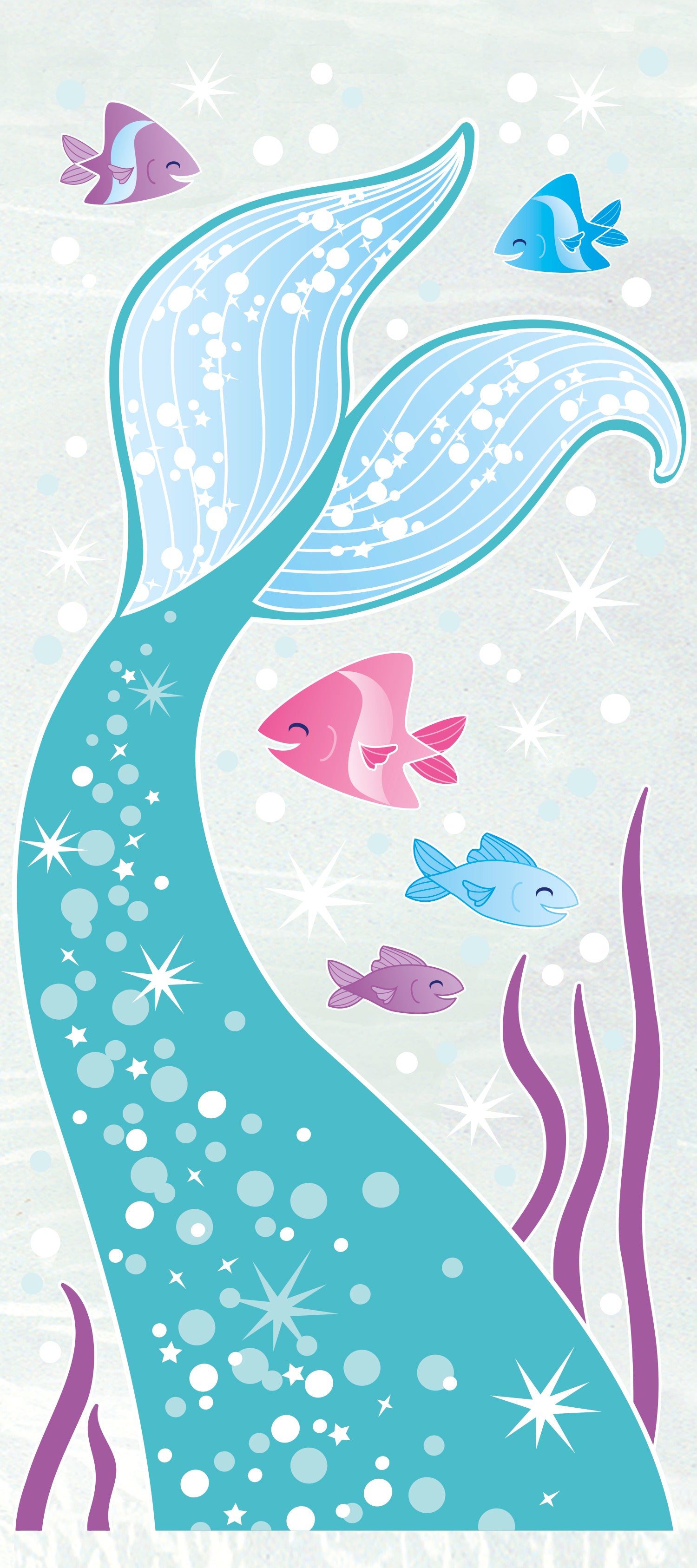 Mermaid Cellophane Bags, 5"x11", 20ct