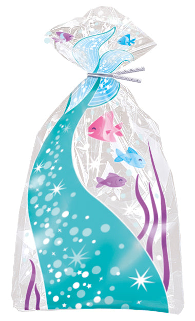 Mermaid Cellophane Bags, 5"x11", 20ct - Image 3