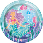 Mermaid Round 9" Dinner Plates, 8ct
