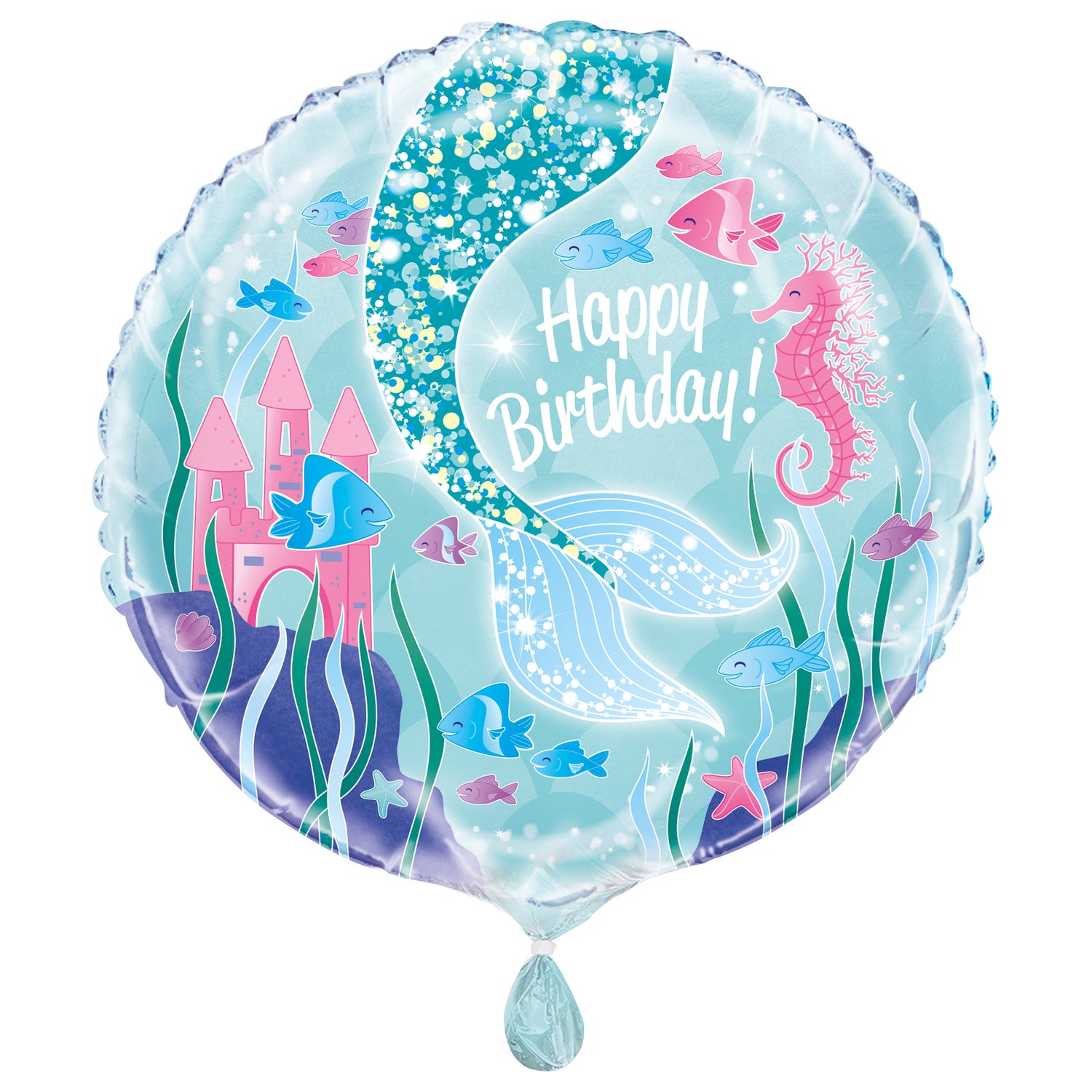 Mermaid Round Foil Balloon 18", Bulk