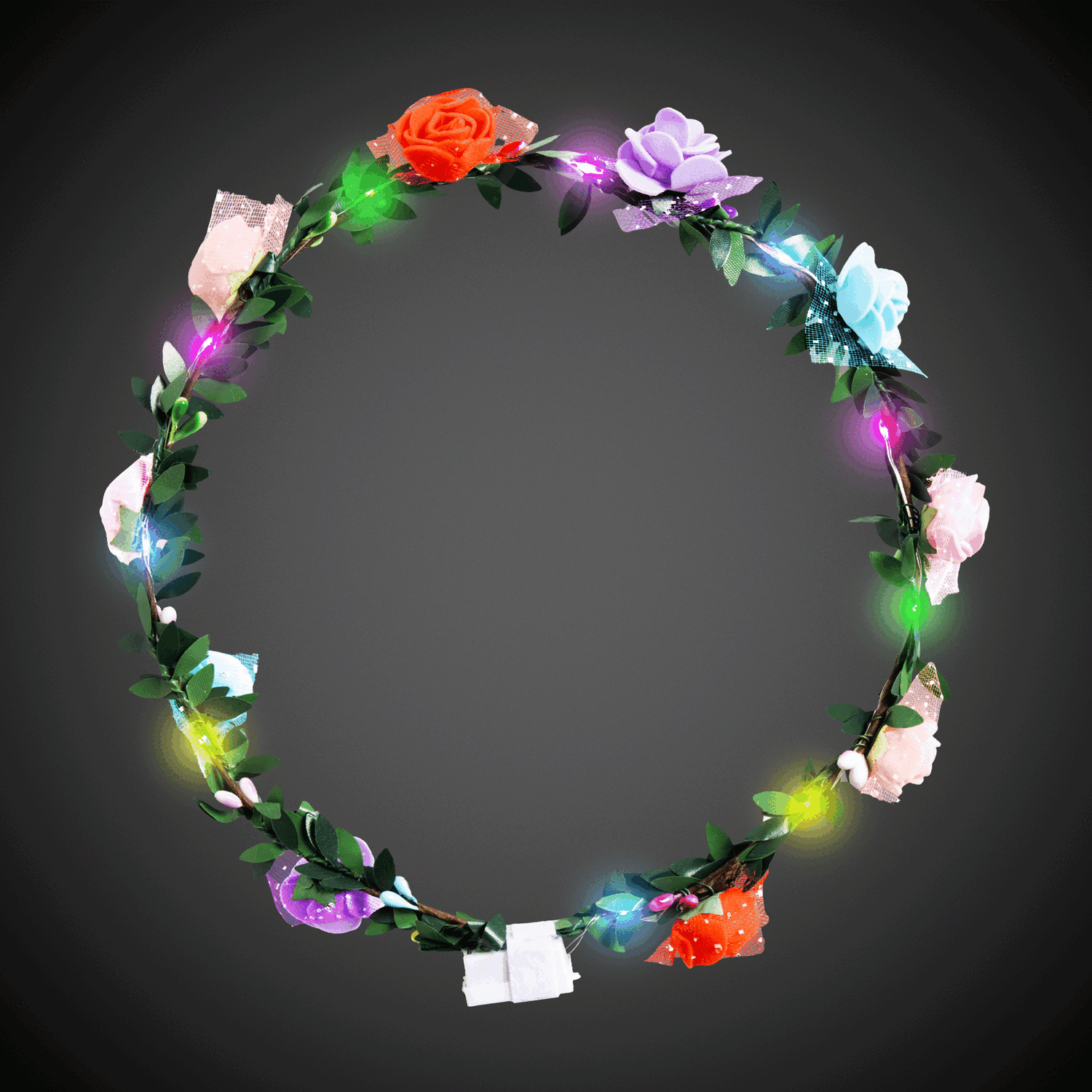 LED Multi-Color Roses Halo Headband
