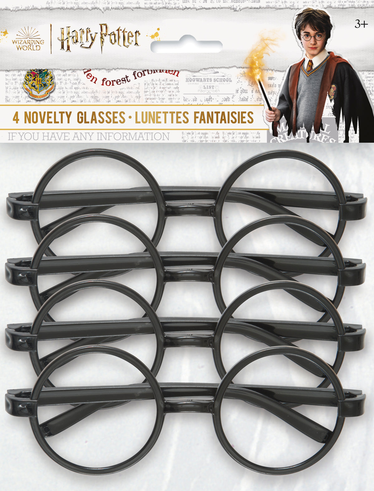 Harry Potter Novelty Glasses, 4ct - Image 2