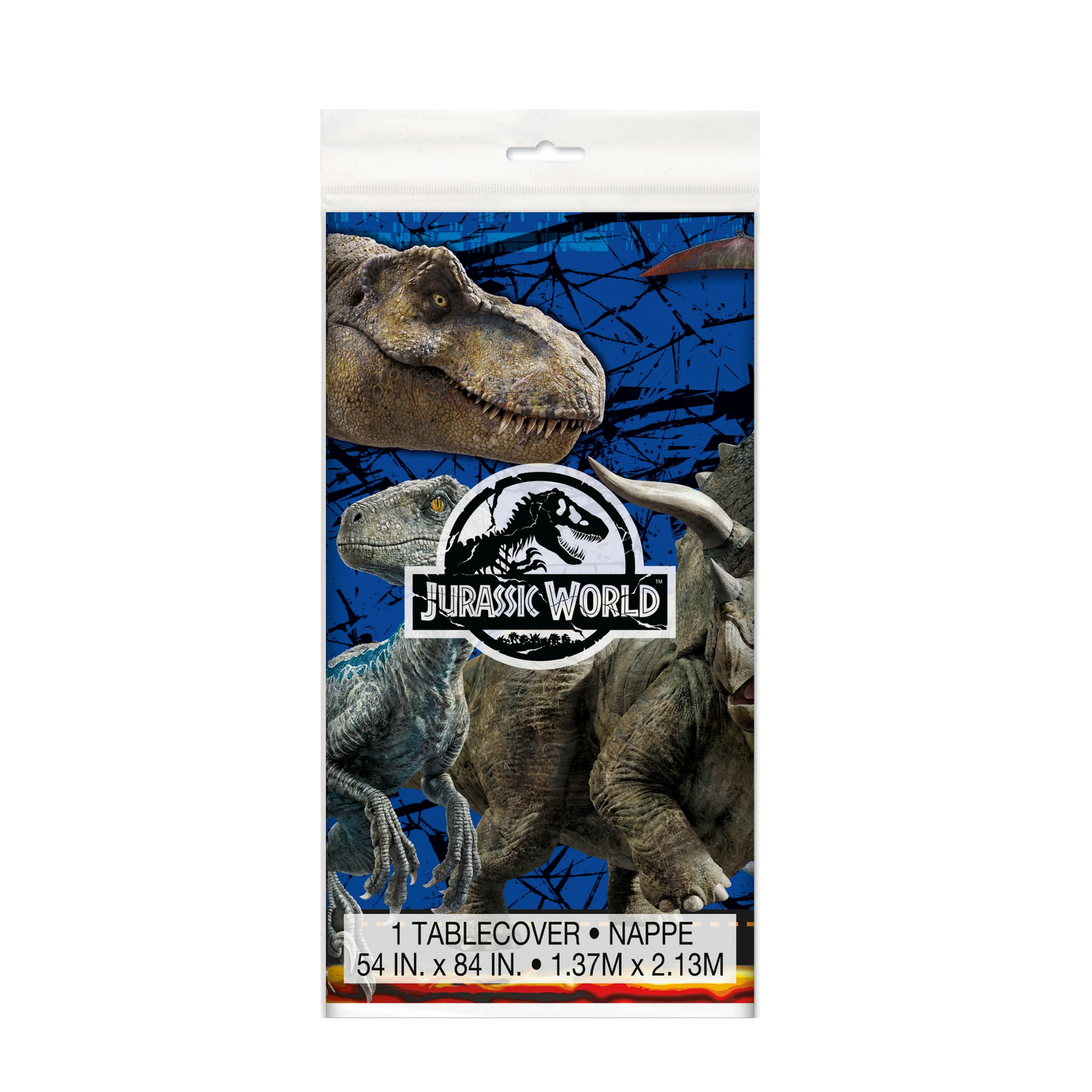 Jurassic World 2 Rectangular Plastic Table Cover, 54" x 84"
