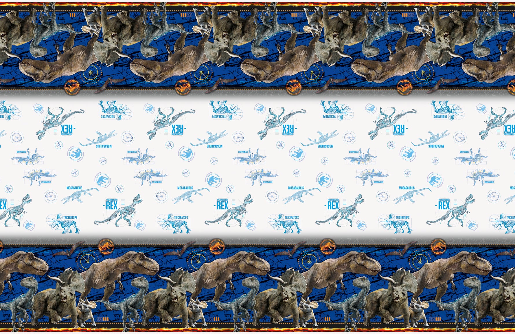 Jurassic World 2 Rectangular Plastic Table Cover, 54" x 84" - Image 3