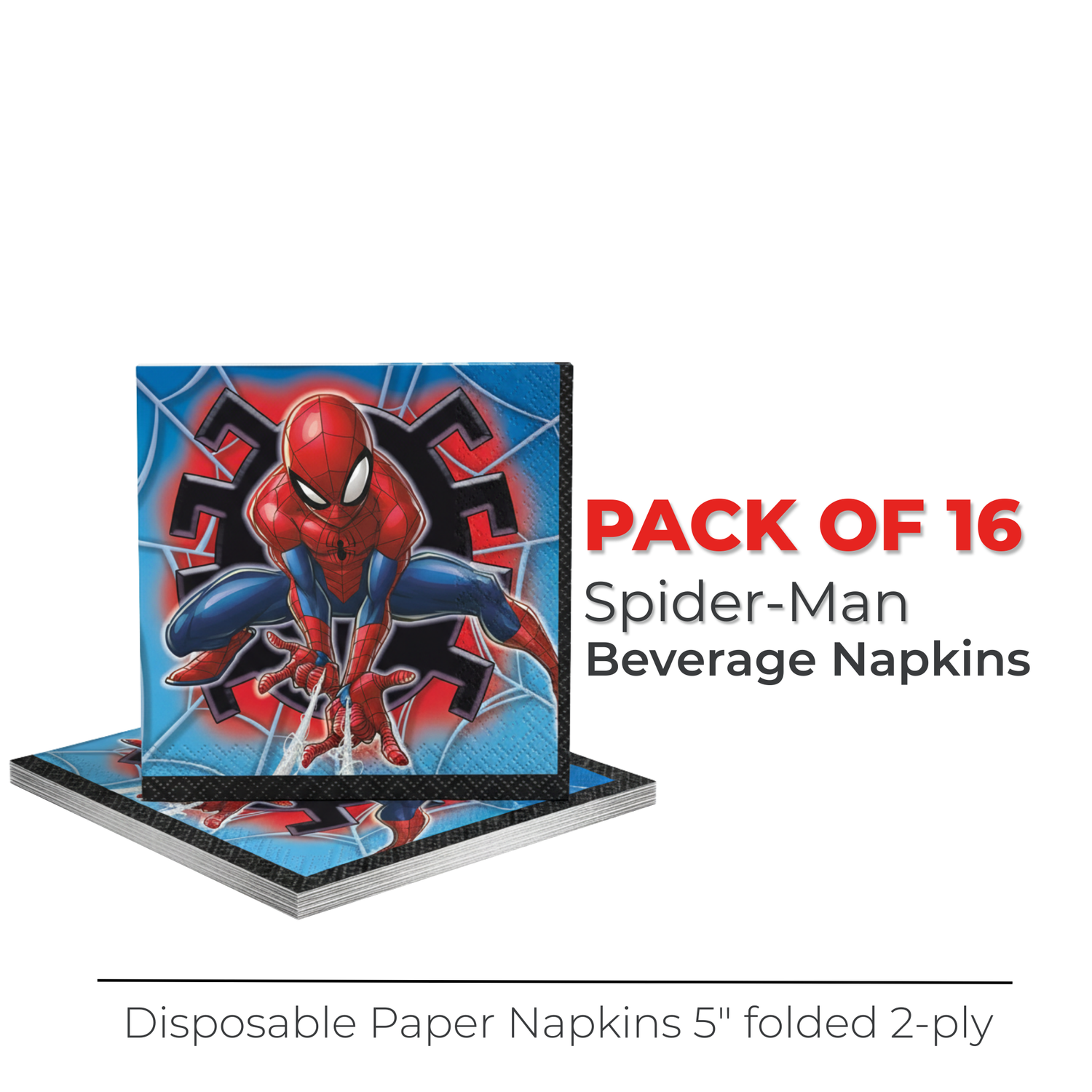 Spider-Man Beverage Napkins, 16ct