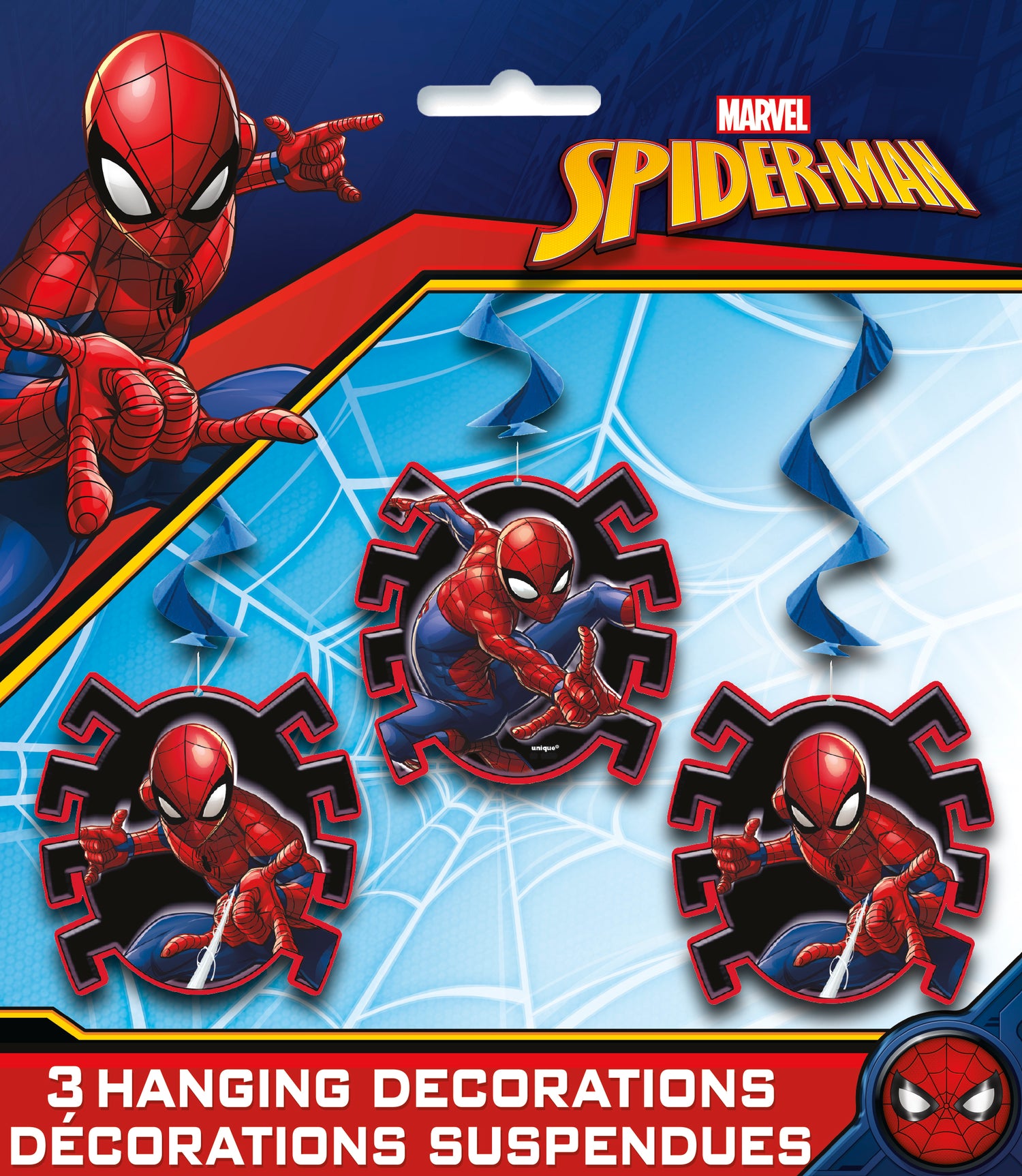 Spider-Man Hanging Swirl Decorations, 26", 3ct
