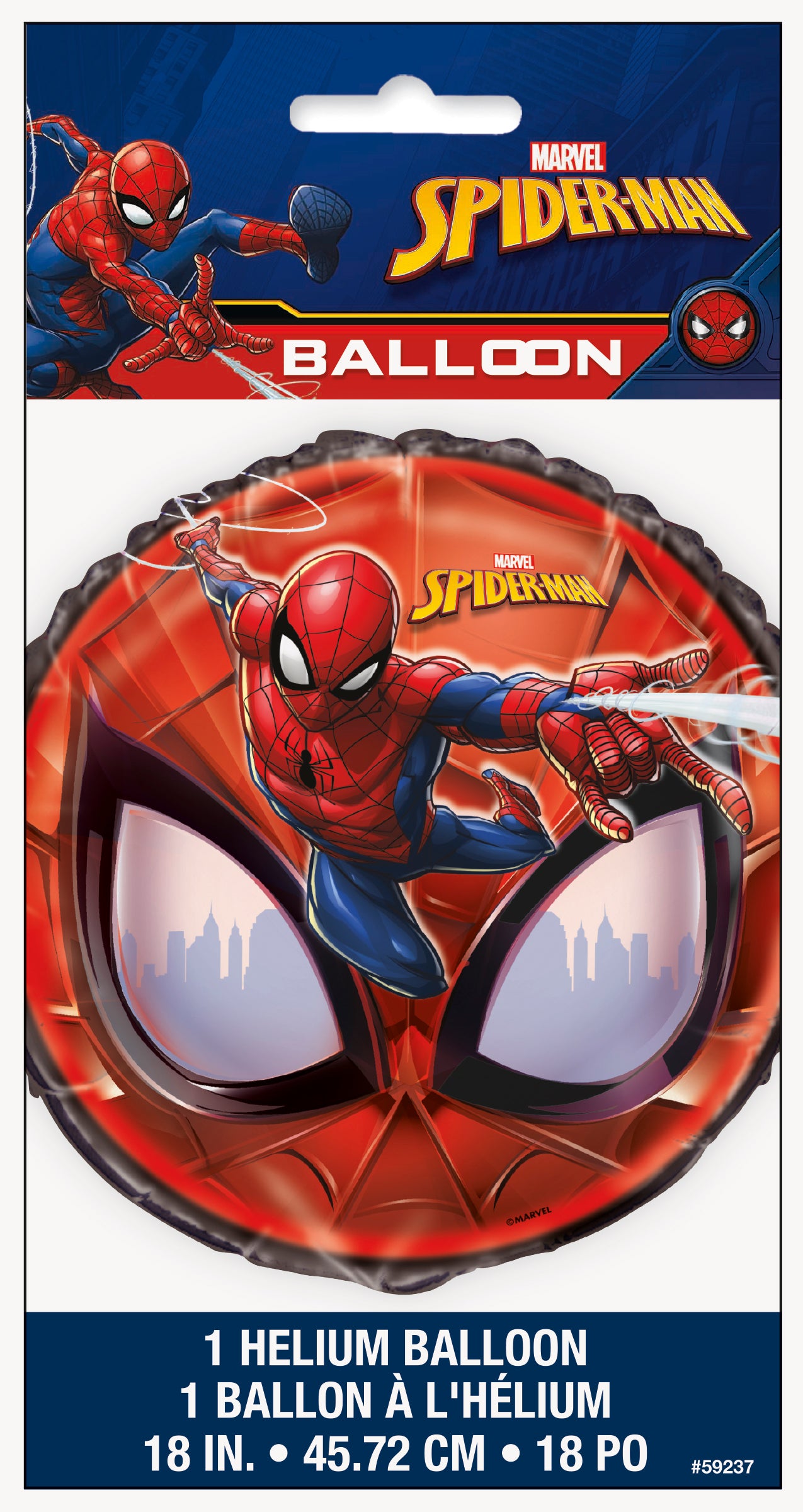Spider-Man Round Foil Balloon 18", Packaged - Image 2