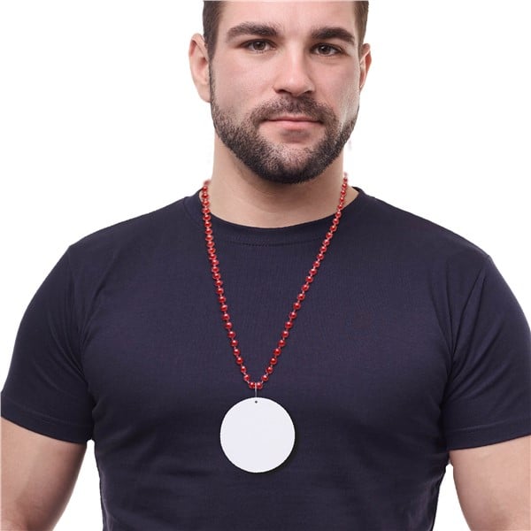 White Plastic 2 1/2" Medallion