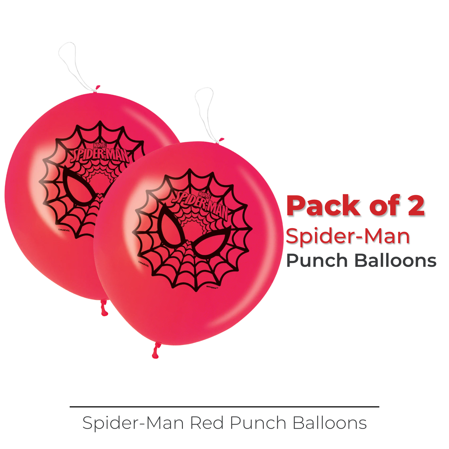 Spider-Man Punch Balloons, 2ct