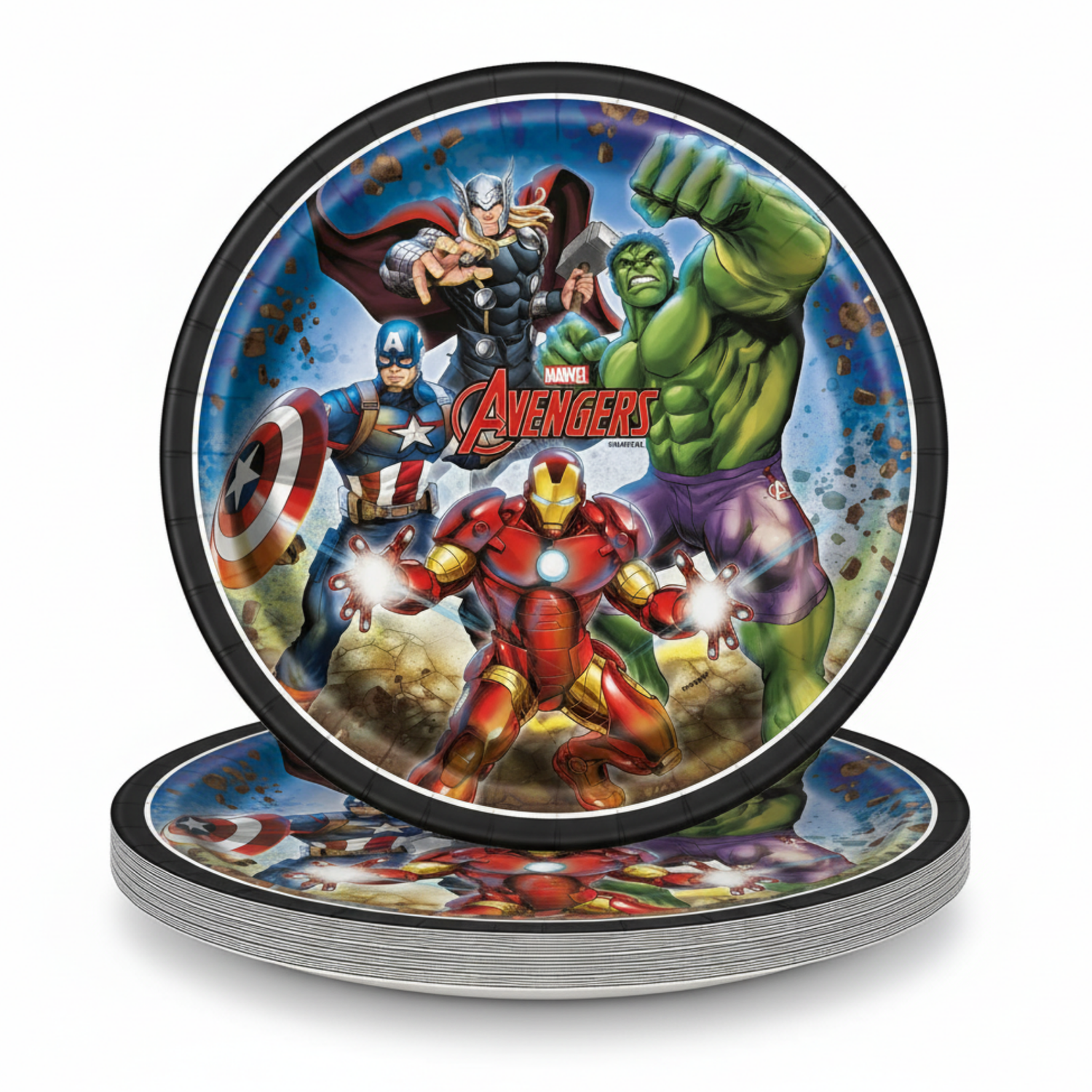 Avengers Round 9" Dinner Plates, 8ct